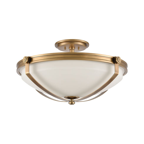 Elk Connelly 4 Light Semi Flush In Natural Brass Model: 89116/4