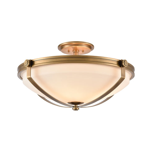 Elk Connelly 4 Light Semi Flush In Natural Brass Model: 89116/4