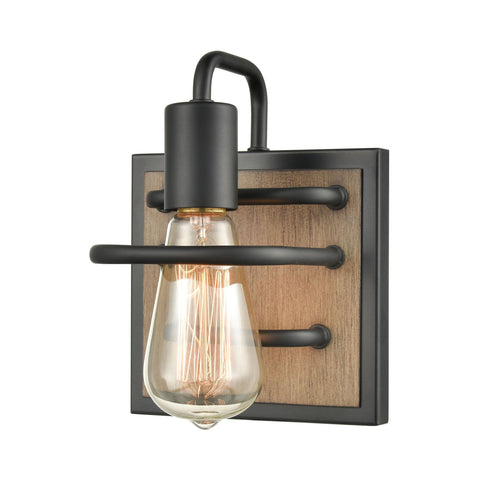 Elk Copley 1 Light Vanity Light In Matte Black Model: 45483/1