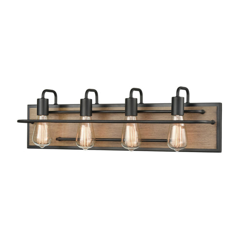 Elk Copley 4 Light Vanity Light In Matte Black Model: 45486/4