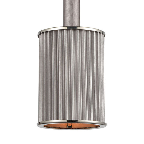 Elk Corrugated Steel 1 Light Mini Pendant In Model: 15926/1