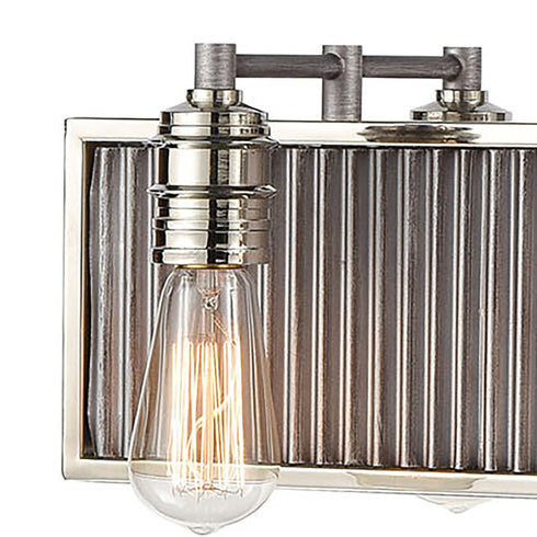 Elk Corrugated Steel 6 Light Linear Chandelier In Model: 15928/6