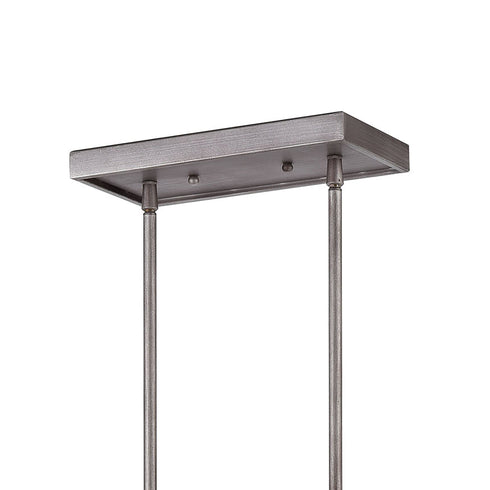 Elk Corrugated Steel 6 Light Linear Chandelier In Model: 15928/6