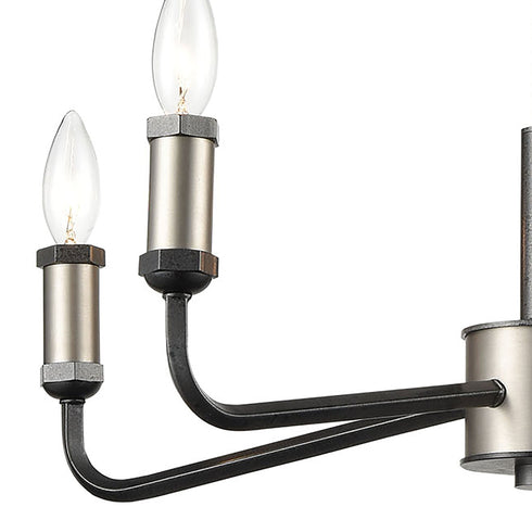 Elk Cortlandt 5 Light Chandelier In Gray Iron Model: 15395/5