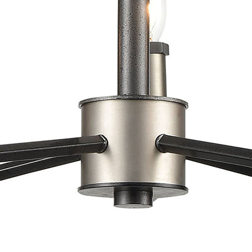 Elk Cortlandt 5 Light Chandelier In Gray Iron Model: 15395/5