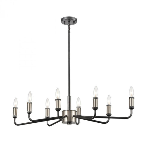 Elk Cortlandt 8 Light Chandelier In Gray Iron Model: 15397/8