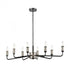 Elk Cortlandt 8 Light Chandelier In Gray Iron Model: 15397/8