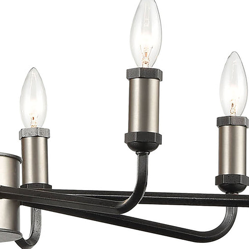 Elk Cortlandt 8 Light Chandelier In Gray Iron Model: 15397/8