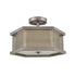 Elk Crestler 2 Light Semi Flush In Weathered Zinc Model: 15662/2