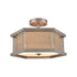 Elk Crestler 2 Light Semi Flush In Weathered Zinc Model: 15662/2