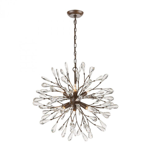 Elk Crislett 6 Light Chandelier In Sunglow Bronze Model: 18287/6