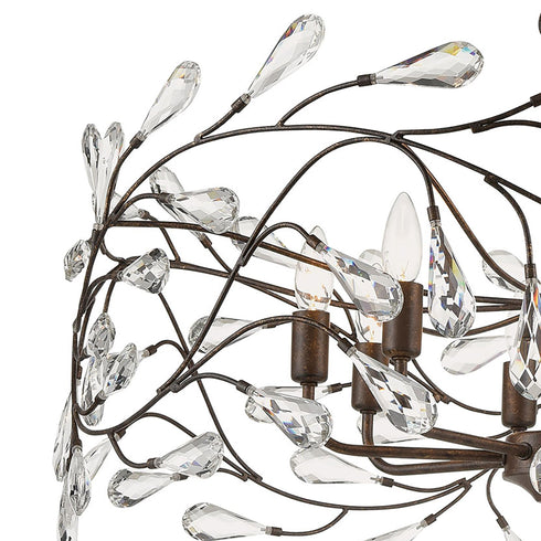 Elk Crislett 6 Light Chandlier In Sunglow Bronze Model: 18258/6