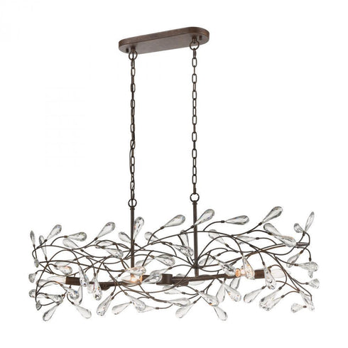 Elk Crislett 6 Light Linear Chandelier In Sunglow Model: 18261/6