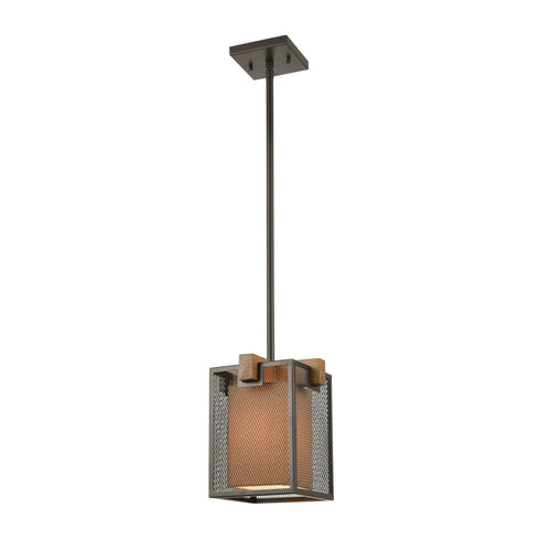 Elk Crossbeam 1 Light Mini Pendant In Oil Rubbed Model: 33344/1