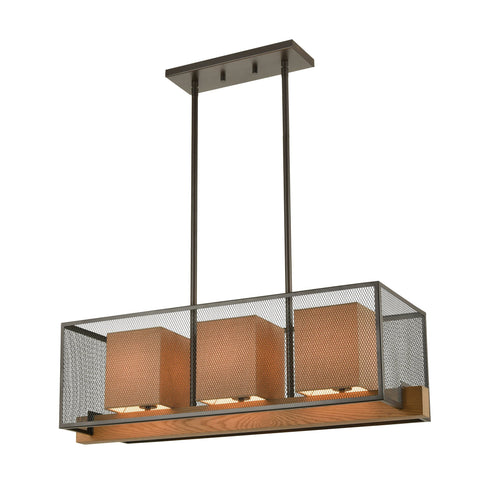 Elk Crossbeam 3 Light Island Light In Oil Rubbed Model: 33346/3