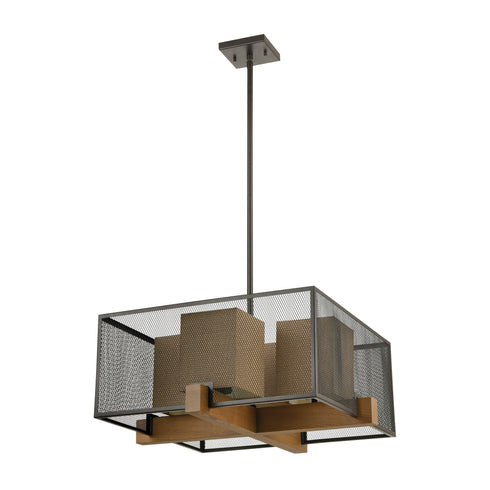 Elk Crossbeam 4 Light Chandelier In Oil Rubbed Model: 33345/4