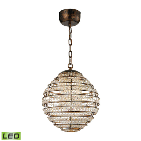 Elk Crystal Sphere 1 Light Chandelier In Spanish Model: 11730/LED