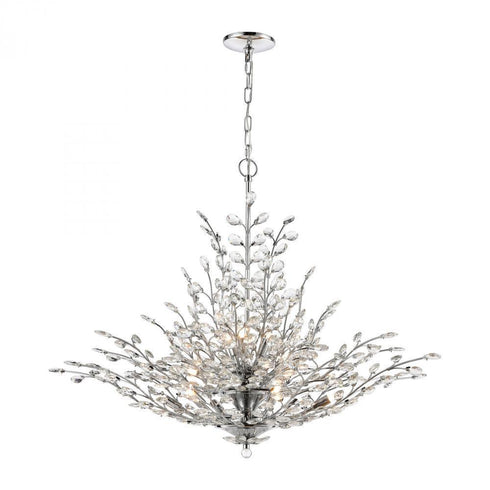 Elk Crystique 12 Light Chandelier In Polished Model: 45464/12
