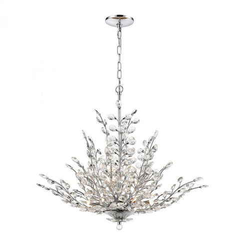 Elk Crystique 9 Light Chandelier In Polished Model: 45463/9