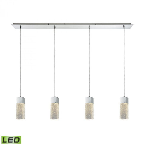 Elk Cubic Ice 4 Light Linear Mini Pendant Fixture Model: 85107/4LP-LED