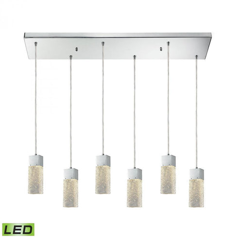 Elk Cubic Ice 6 Light Rectangular Pendant Fixture Model: 85107/6RC-LED