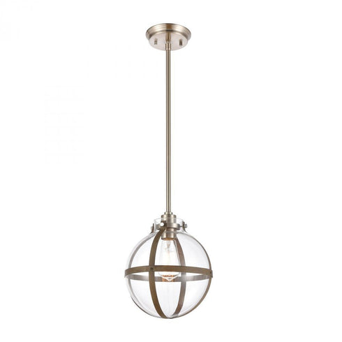 Elk Cusp 1 Light Mini Pendant In Light Wood With Model: 46443/1