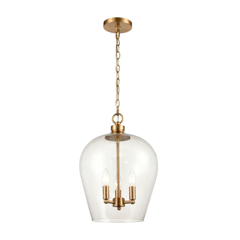 Elk Darlene 3 Light Pendant In Satin Brass With Model: 30075/3