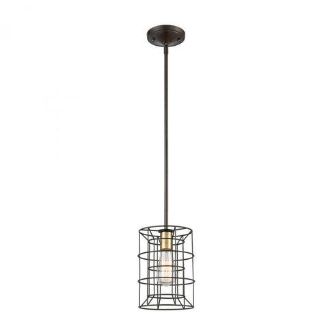 Elk Dayton 1 Light Mini Pendant In Oil Rubbed Model: 81384/1