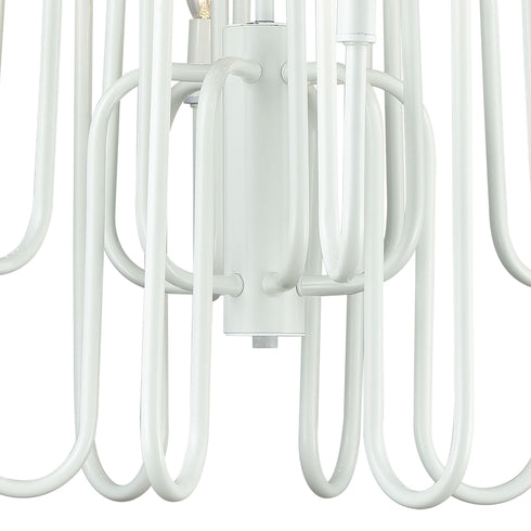 Elk Decatur 12 Light Chandelier In Matte White Model: 81297/12