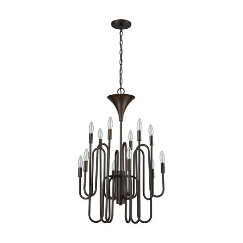 Elk Decatur 12 Light Chandelier In Oil Rubbed Model: 81287/12