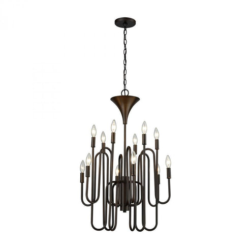 Elk Decatur 12 Light Chandelier In Oil Rubbed Model: 81287/12