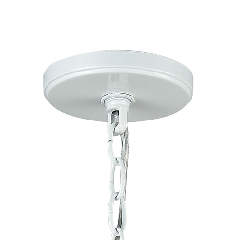 Elk Decatur 8 Light Chandelier In Matte White Model: 81296/8