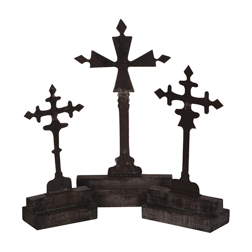 Elk Decorative Tin Ornate Crosses (set Of 3) Model: 252504S
