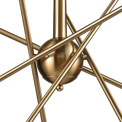 Elk Delphine 10 Light Chandelier In Satin Brass Model: 46241/10