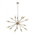 Elk Delphine 14 Light Chandelier In Satin Brass Model: 46242/14