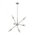Elk Delphine 6 Light Chandelier In Satin Nickel Model: 46260/6