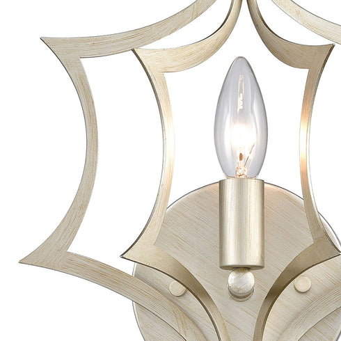 Elk Delray 1 Light Sconce In Aged Silver Model: 12060/1