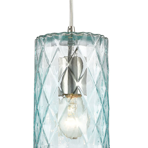 Elk Diamond Pleat 1 Light Mini Pendant In Satin Model: 21194/1