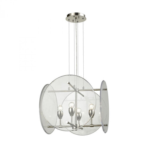 Elk Disco 4 Light Chandelier In Polished Nickel Model: 32322/4