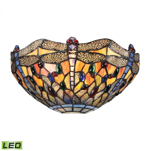 Elk Dragonfly 1 Light Sconce In Dark Bronze With Model: 72077-1-LED