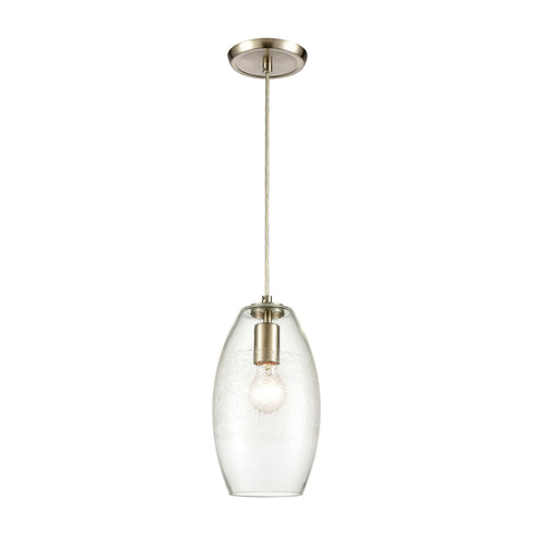Elk Ebbtide 1 Light Mini Pendant In Satin Nickel Model: 30200/1