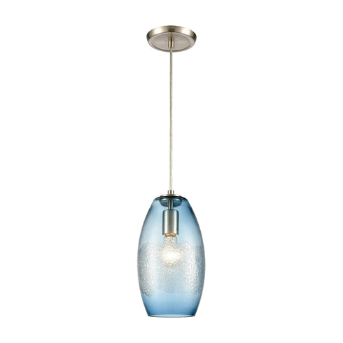 Elk Ebbtide 1 Light Mini Pendant In Satin Nickel Model: 30210/1