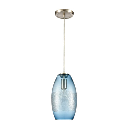 Elk Ebbtide 1 Light Mini Pendant In Satin Nickel Model: 30210/1