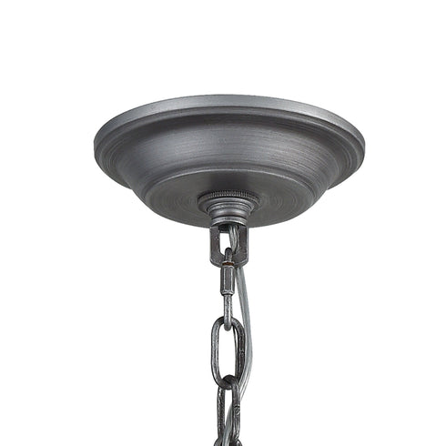 Elk Ellicott 6 Light Chandlier In Weathered Zinc Model: 12171/6