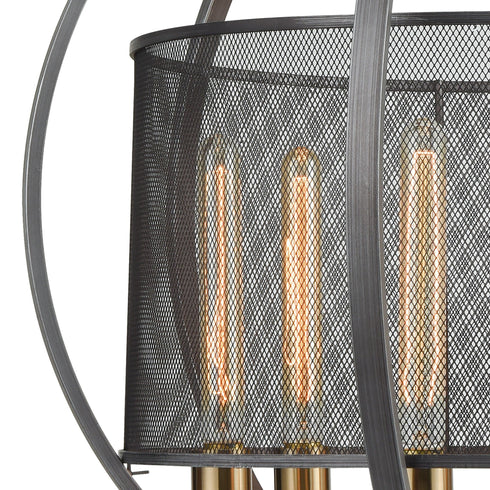 Elk Ellicott 6 Light Chandlier In Weathered Zinc Model: 12171/6