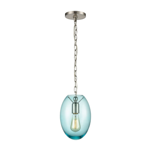 Elk Ellipsa 1 Light Mini Pendant In Satin Nickel Model: 30060/1