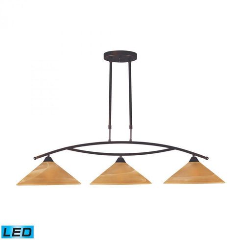 Elk Elysburg 3 Light Island Light In Aged Bronze Model: 6552/3-LED