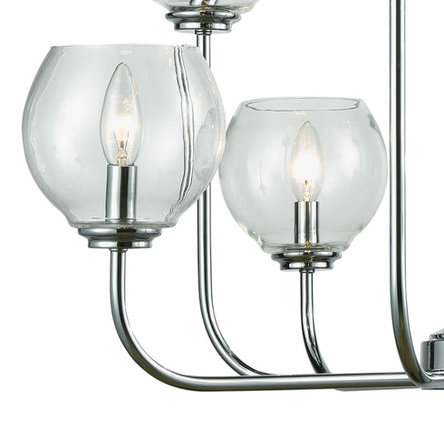 Elk Emory 8 Light Chandelier In Polished Chrome Model: 81365/4+4