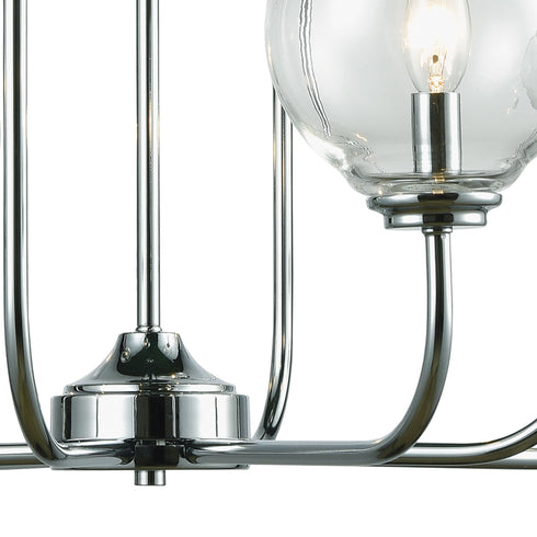 Elk Emory 8 Light Chandelier In Polished Chrome Model: 81365/4+4