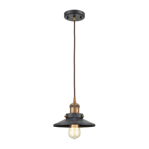 Elk English Pub 1 Light Mini Pendant In Antique Model: 67184/1